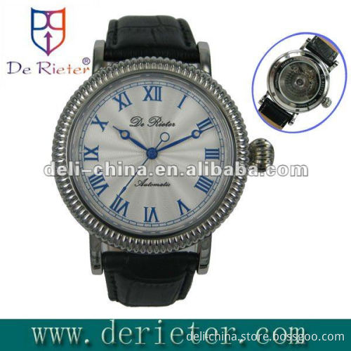 Stainless Steel Transparent Automatic Watch for Men